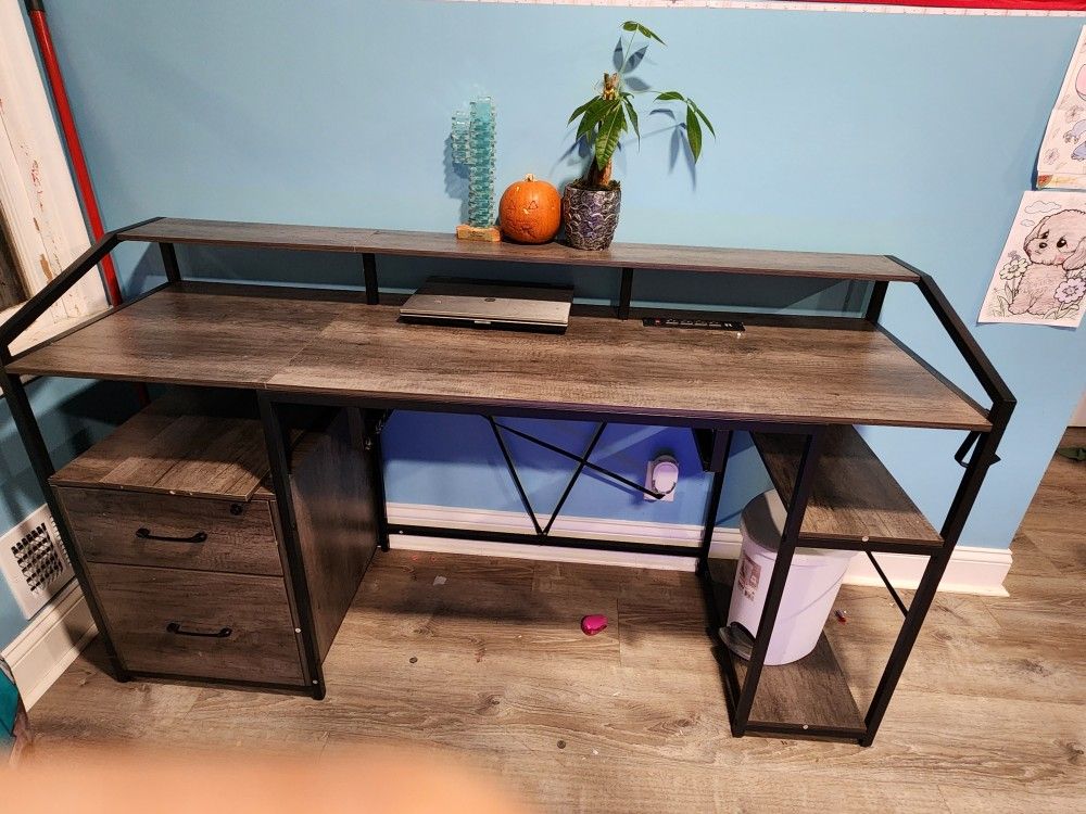 Grey  Desk