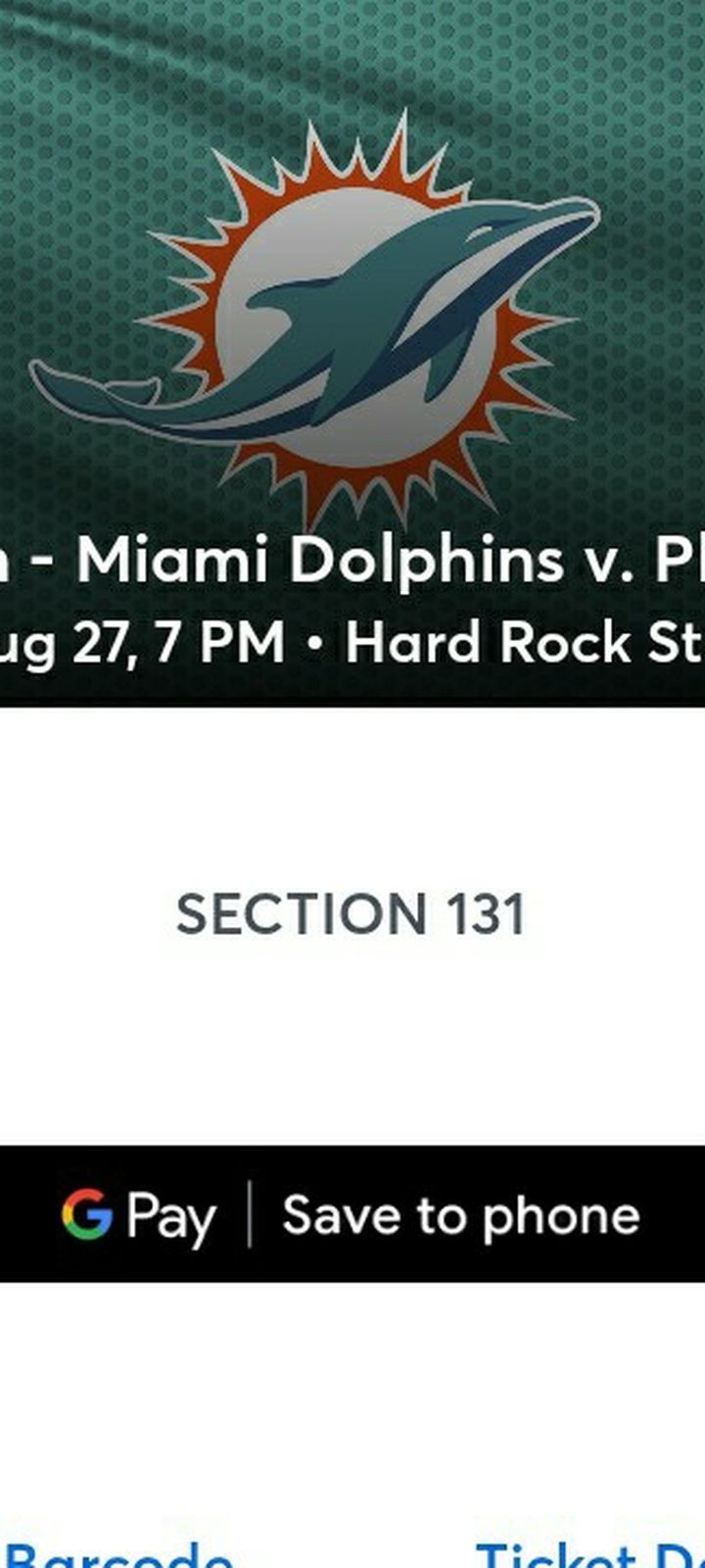 Philadelphia Eagles And Miami Dolphins Fan Last Preseason Game For Pack First Level On Sale