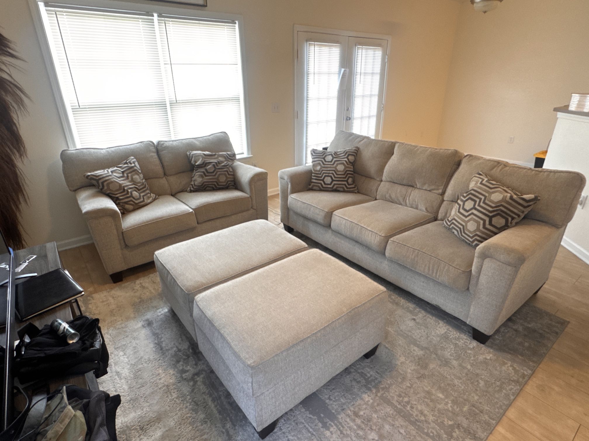 2 Piece Couch And Ottaman
