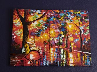 Leonid Afremov Colorful Night Oil Canvas