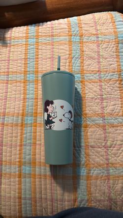 Lucy and Snoopy steel cup