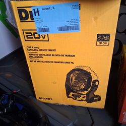 Dewalt DEC512p1 battery operated fan