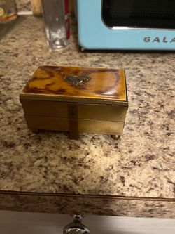 Small vintage trinket or jewelry box