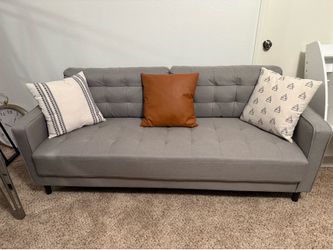 Grey Zinus couch.