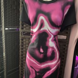 Pink And Black Dress