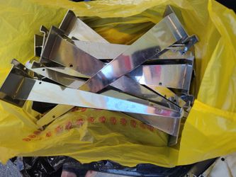 Chrome plated slatwall bracket