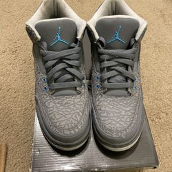 Jordan 3 Grey Blue Retro GS (6.5y / 8w)