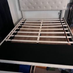 Queen bed frame with 2 Pull Out drawers