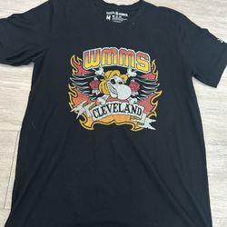 Vintage WMMS 100.7 FM Michael Stanley Skull Cleveland Monsters T-Shirt