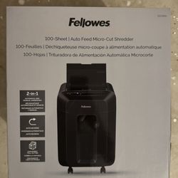 Brand New Unopened Fellowes 100 Sheet Micro Cut Shredder
