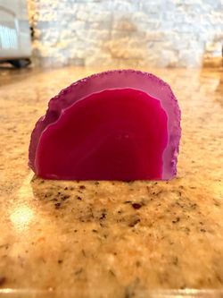 UV Reactive Pink Dyed Agate Geode