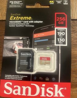 SanDisk Extreme 256GB UHS-I U3 microSDXC Memory Card with SD Adapter (Model: SDSQXAV-256G-AN6MA) Overview: Unleash the full potential of your devices 