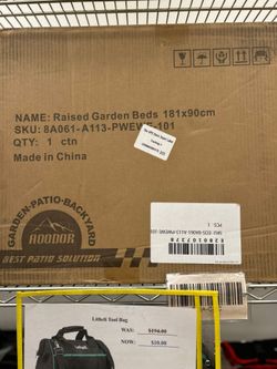 Aoodor Beige Modular Metal Oval Raised Garden Bed — 63"L x 32"W x 31.5"H