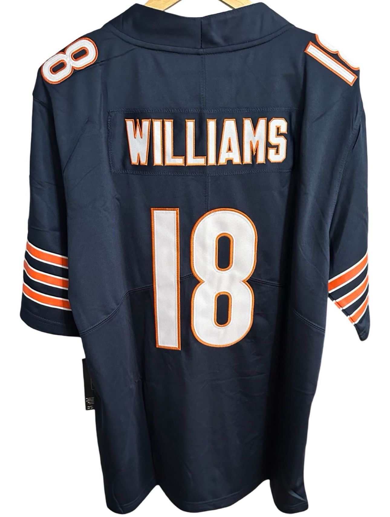 Chicago Bears #18 Caleb Williams Jersey Navy S-XL Size