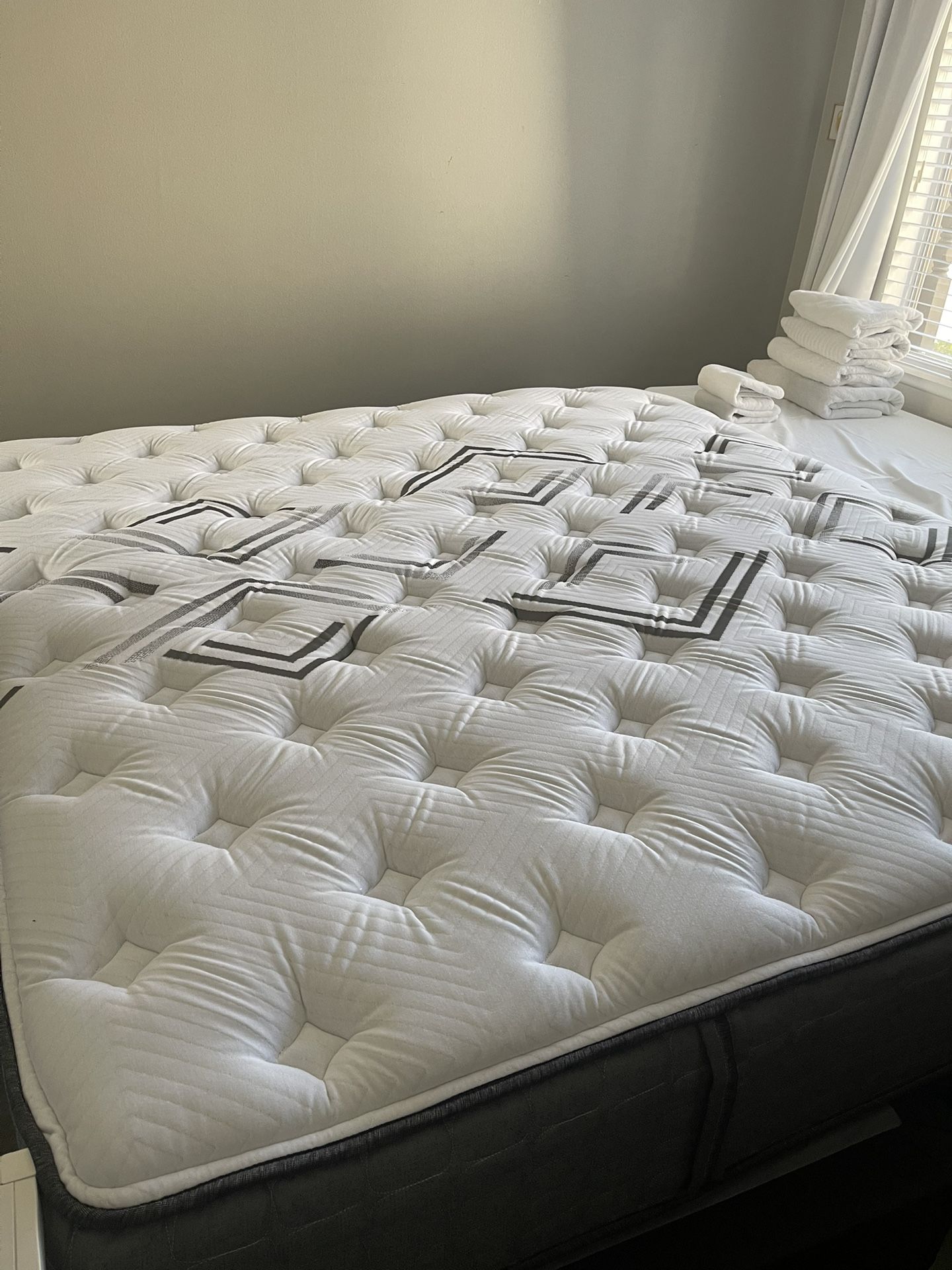 King Size Bed With Box Springs And Frame
