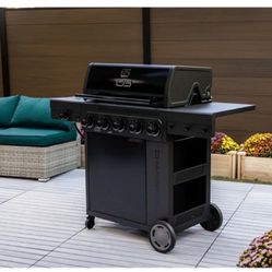 Charbroil Performance Series Parrilla de Gas de 5 Quemadores Flavor Max con Quemador Lateral y Plancha de 12"