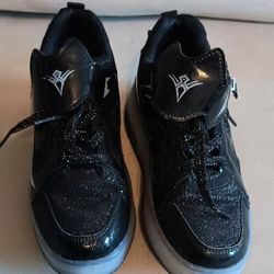 Black Kid Ainvlenan Light-Up Roller Sneakers Skates / Sneakers