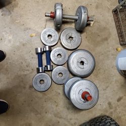 Weights Dumbells 4each 8lb 4lb hand 5lb each