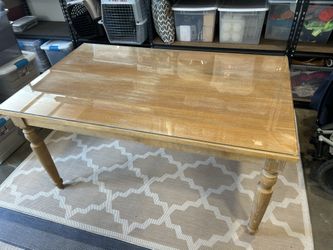 Nice Wood Table - Removable Glass Top