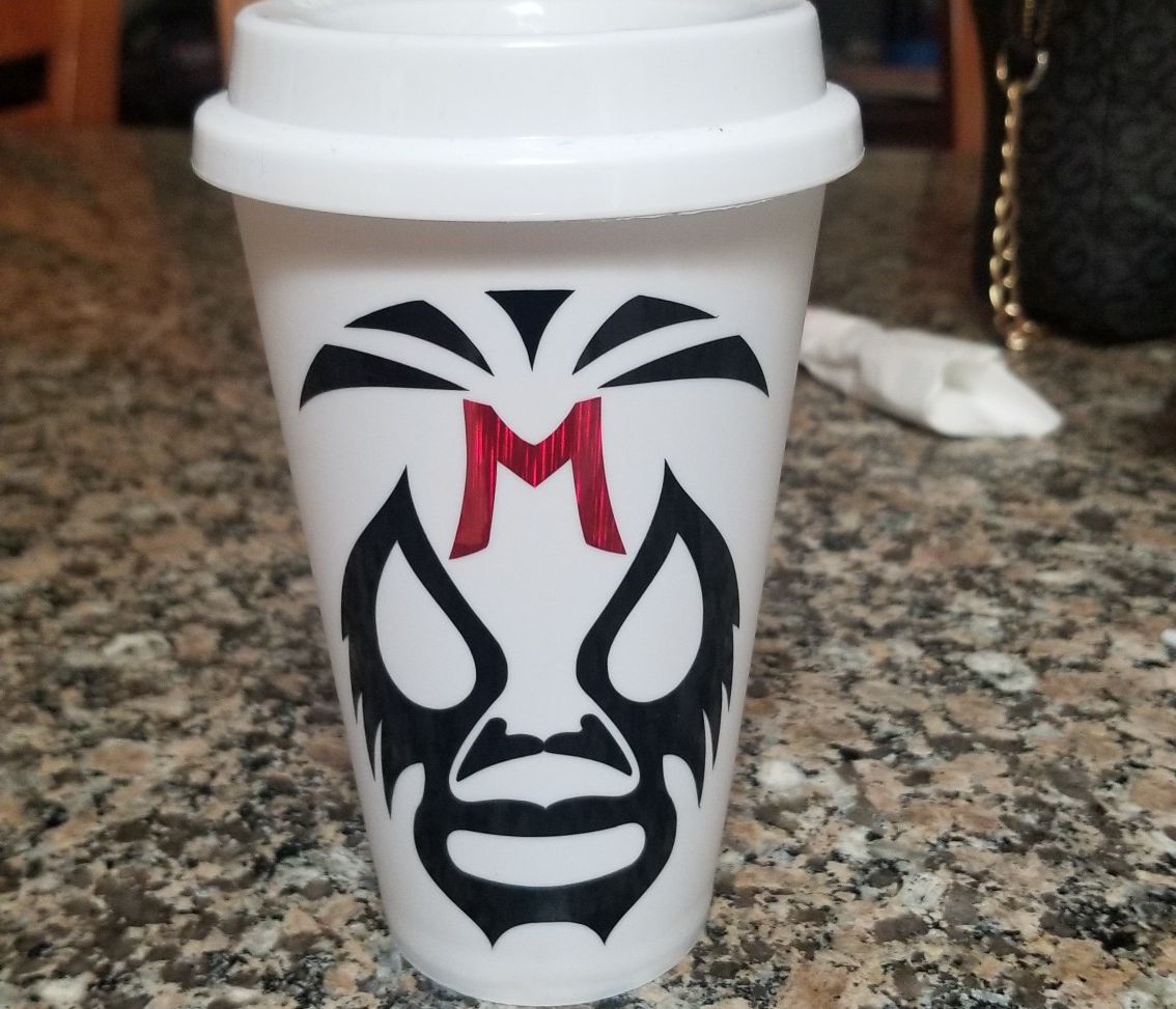 Mil mascaras coffee cup (starbucks)