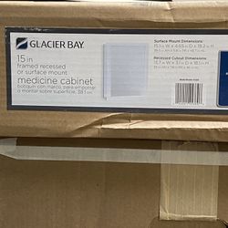 Glacier Bay 15” Framed Rested Or Surface Mount Medicine Cabinet  