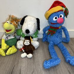Plush Character Toys Bundle (4 pcs)