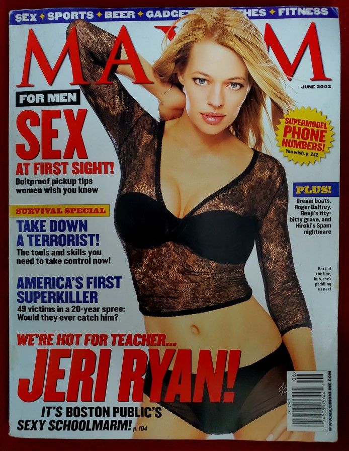 Maxim Magazine JUNE 2002 featuring JERI RYAN on the cover