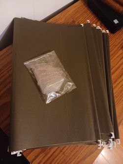 85 Legal Size Hanging File Folders Standard Green Paper Stock