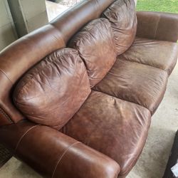 Brown Leather Couch