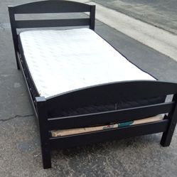 TWIN BED FRAME WITH BOARD AND MATTRESS