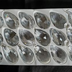 2" Teardrop Glass  Crystal Chandelier Genuine Prisms