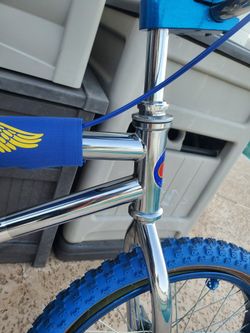 Potence GT BMX Vintage Alliage Forgé Bleue - Old School, New Old Stock (NOS), Tige 21.1mm