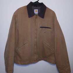 Carhartt  Vintage Detroit Blanket Lined J97 Duck Canvas Work Jacket  Size XL