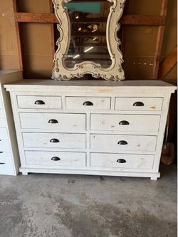 Rustic White 9-Drawer Dresser – Wayfair