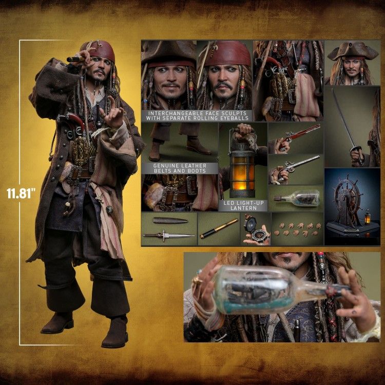Hot Toys DX37 Jack Sparrow Pirates of the Caribbean 1/6 Figure