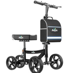 Aojin Knee Scooter for Adults for FootInjuries, 300lbs Capacity
