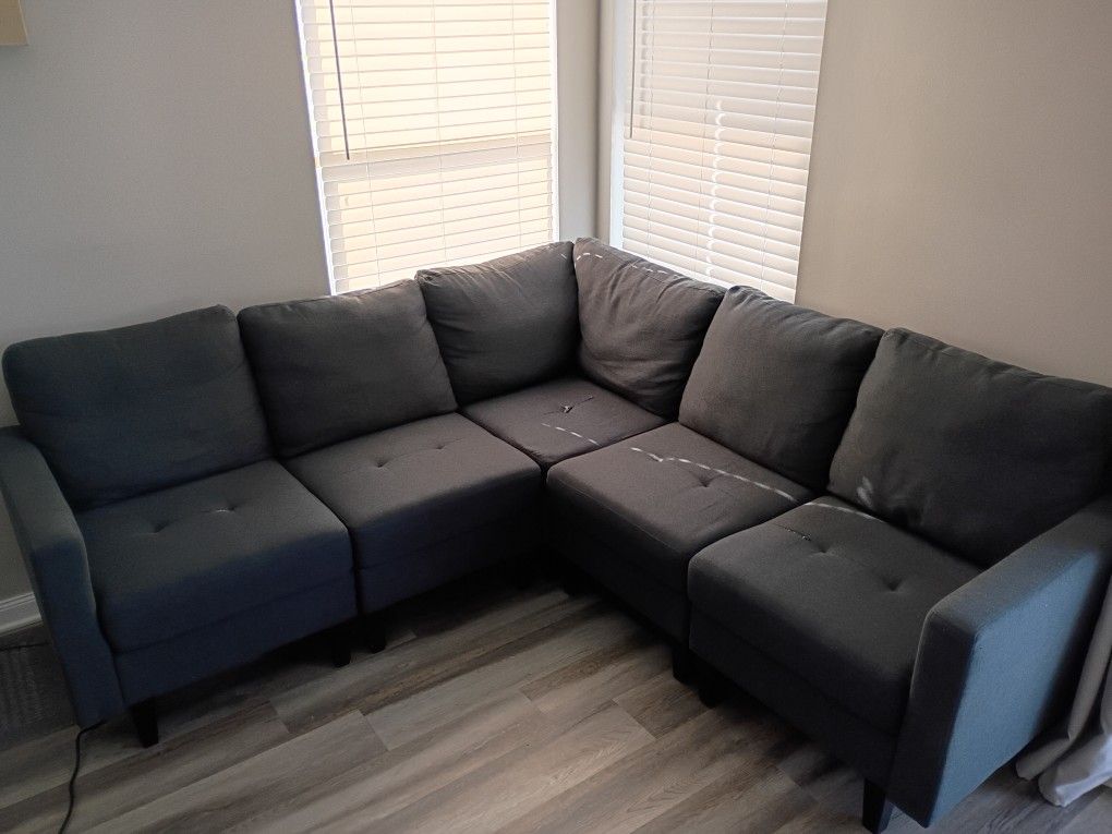 5 Seat L Shaped Sofa