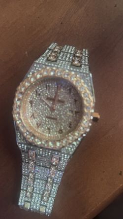 Iced Out Crystal-Set Dress Watch