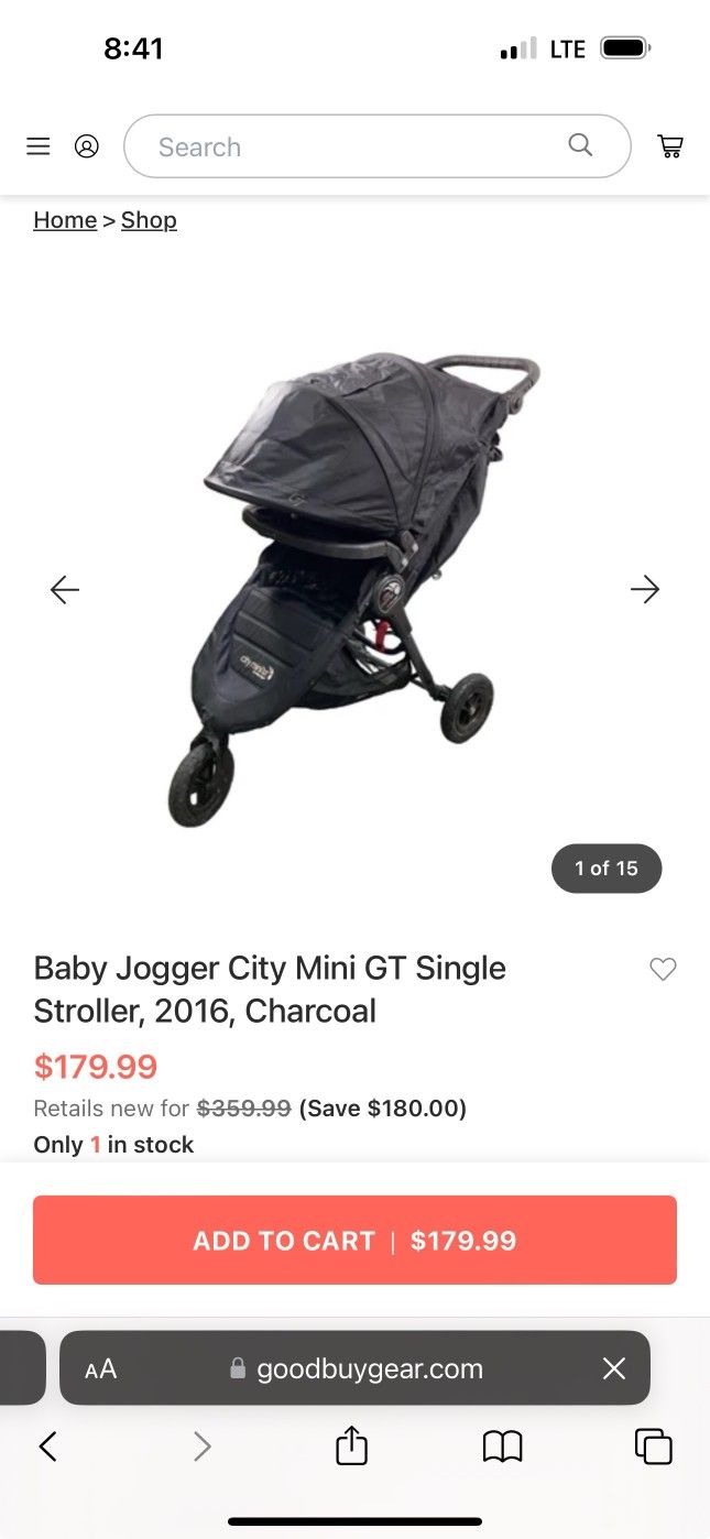Baby Jogger City Mini Gt Single Stroller