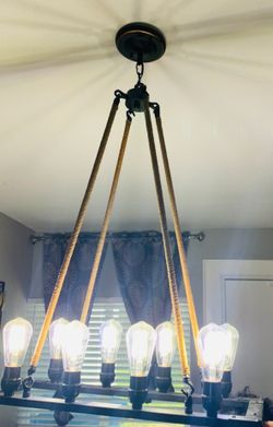 Rustic Rope Chandelier