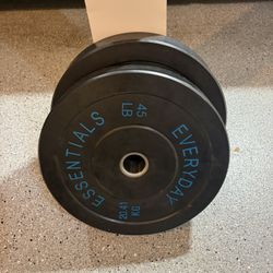 45 Lb Rubber Bumper Plate Set 