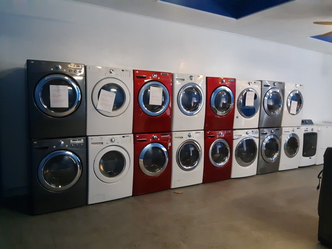 $500.00 & UP FRONT LOAD WASHER AND DRYER SET WORKING PERFECTLY 4 MONTHS WARRANTY