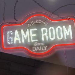 Light Up Game Room Sign 