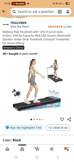 Brand New TRAILVIBER Walking Tredmill
TRAILVIBER
4.8 out of 5 stars Walking Pad Treadmill