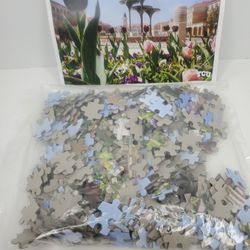 TCU Texas Christian University Horned Frogs Scenery Floral Tulip Fountain Puzzle