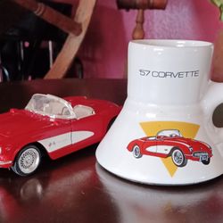 1957 Chevrolet C-1 Cast Car & Mug
