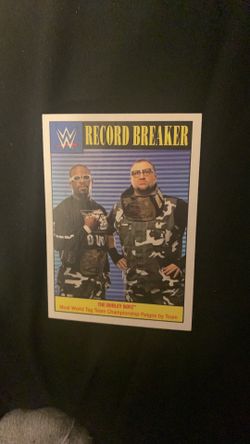 2016 Topps WWE Heritage "Record Breaker" trading card featuring The Dudley Boyz