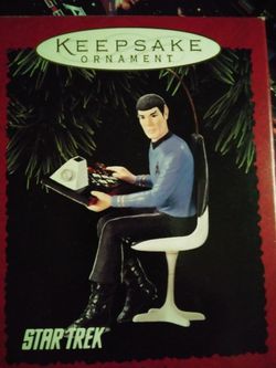 Dr Spock ornament. And star trek ships ornaments