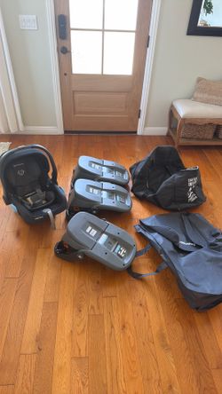 Uppababy Mesa Car seat & 3x Bases, Original Dust Cover, & Travel Bag