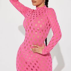 NWT Fashion Nova Enough Play Pink Mini Dress US M